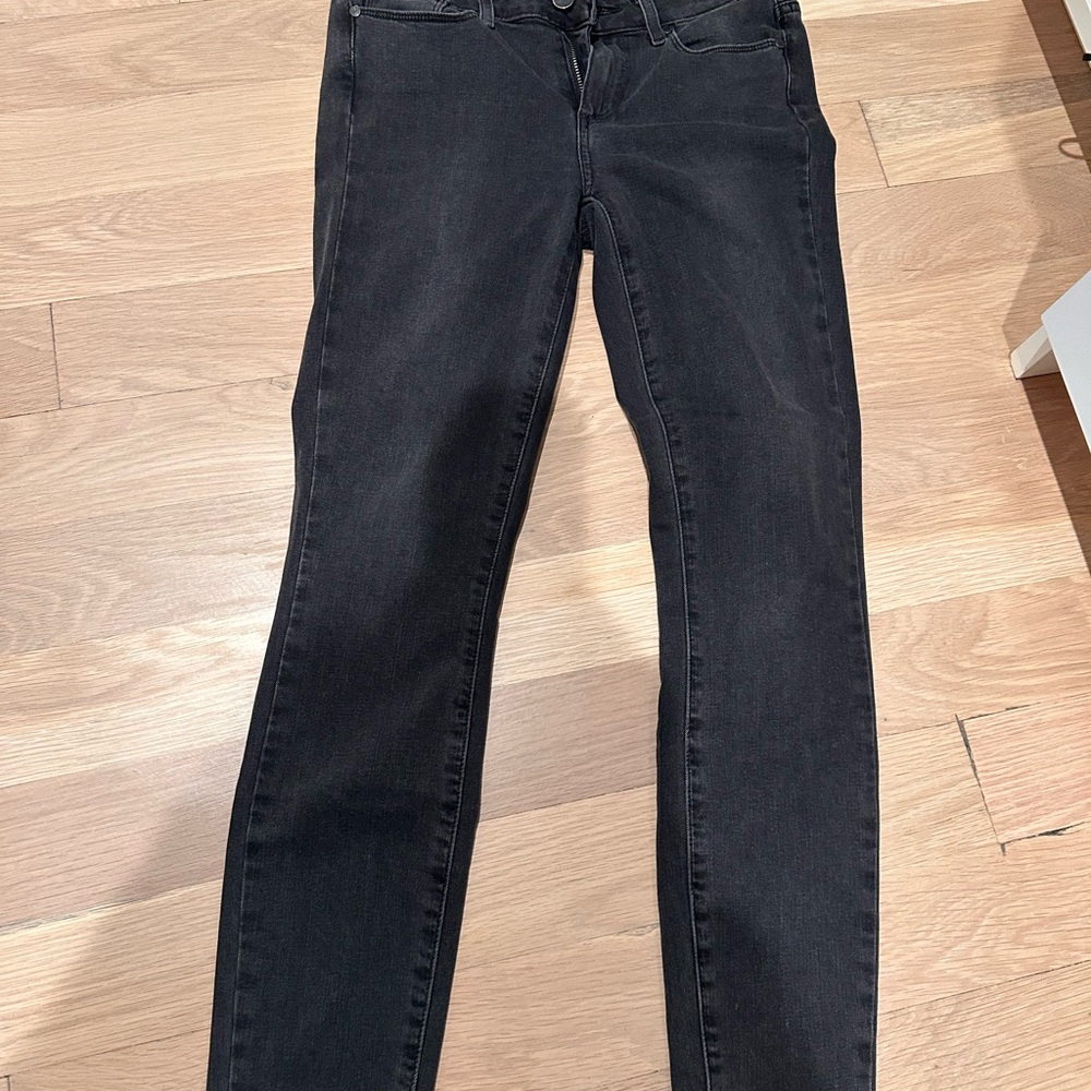 PAIGE Verdugo Skinny Jeans – Smoke Gray – Size 28 – Ultra Flattering!